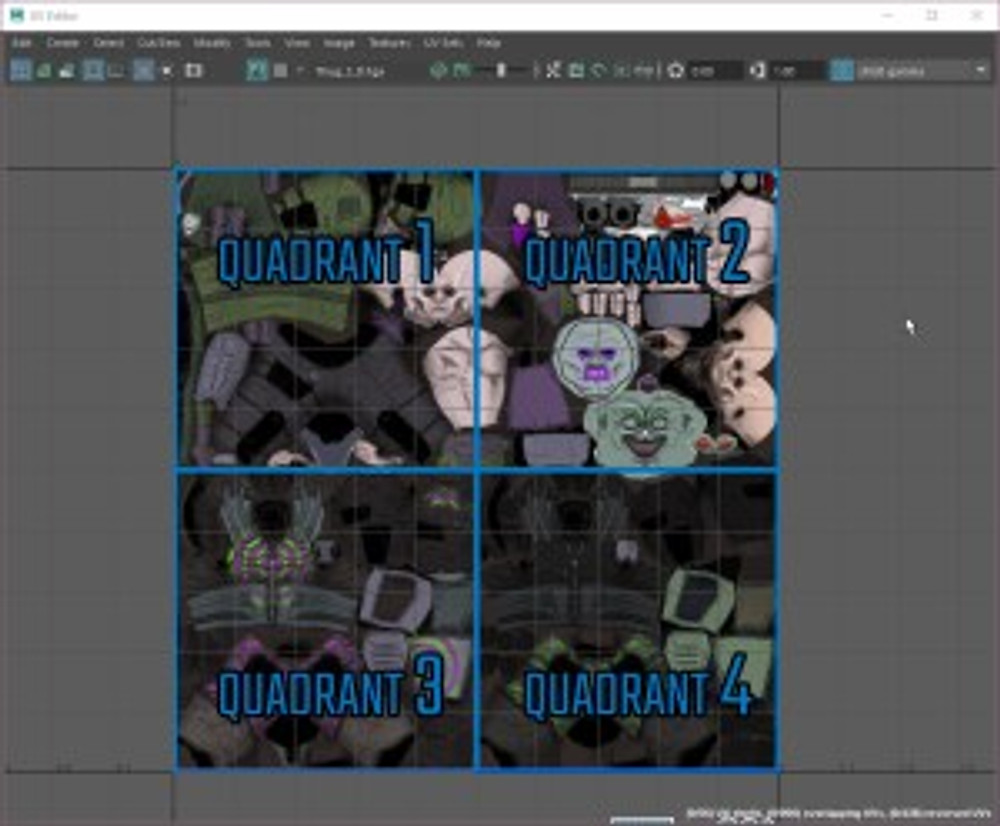 optimizing mobile vr character art UVs image