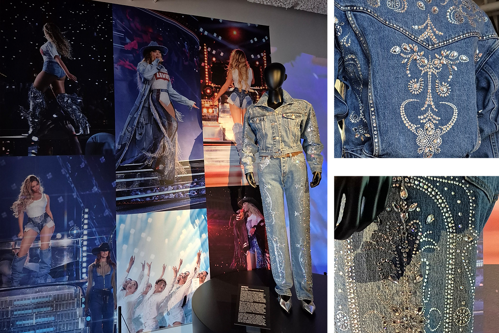 Figure 2. Beyonce – Levi’s® 501® curve jeans and Levi’s® trucker jacket, 2025. Image credit Nidia K. Trejo.