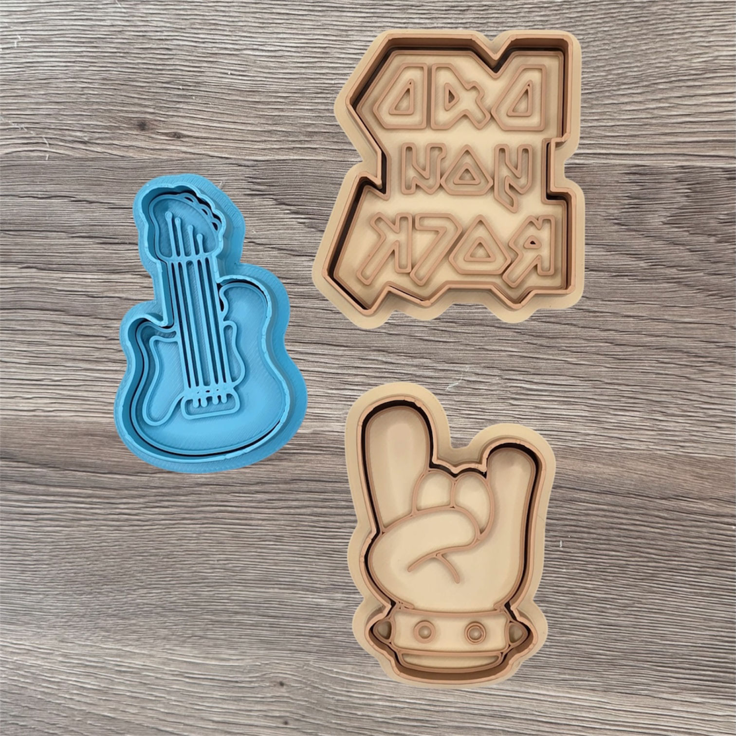 Dad You Rock Theme cookie cutters