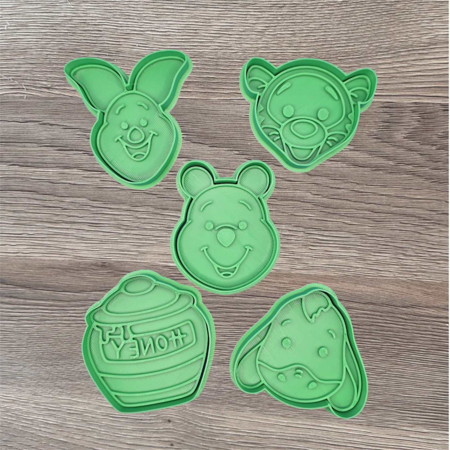 Winnie The Pooh Cookie cutters and stamp set