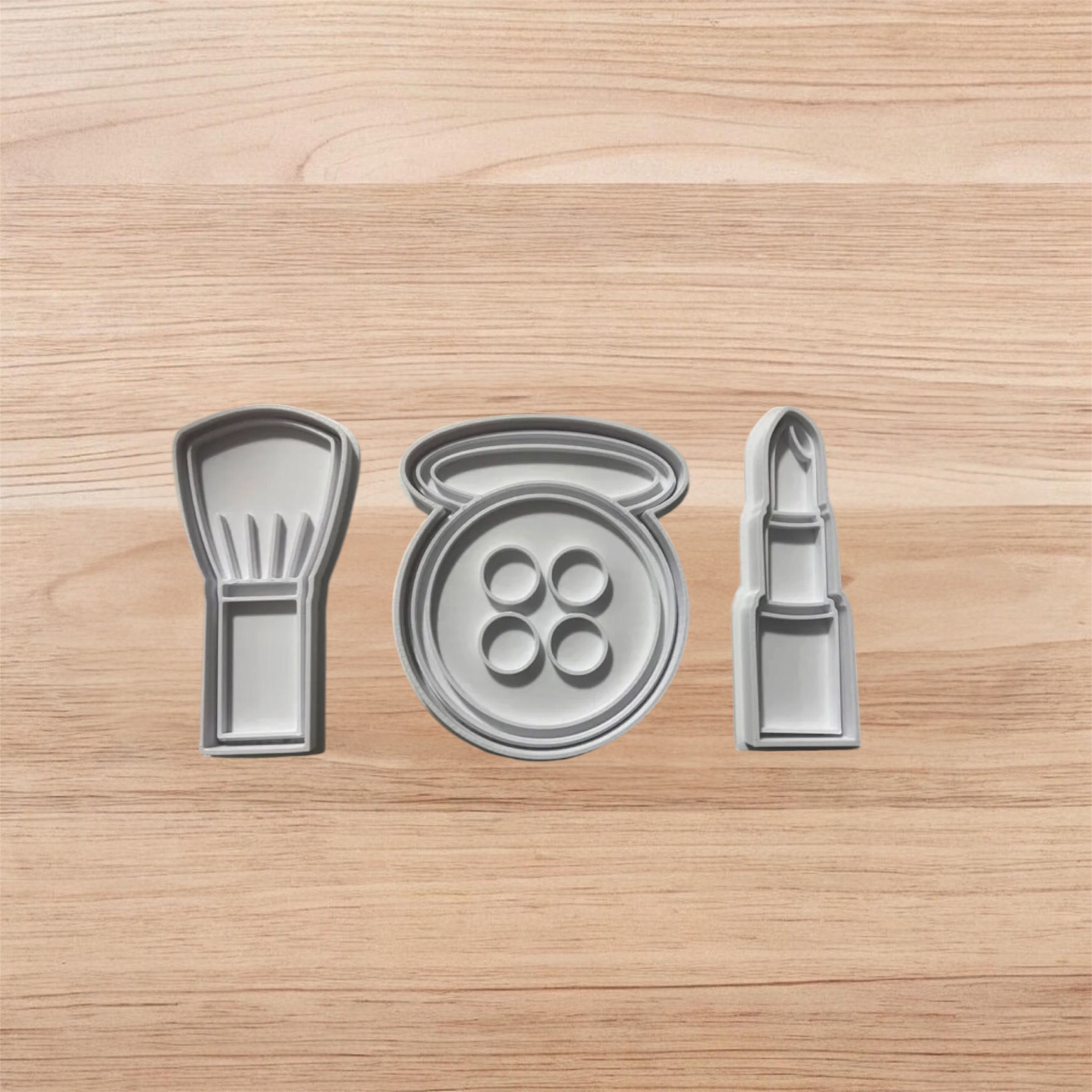 Makeup Cookie Cutter and stamp set