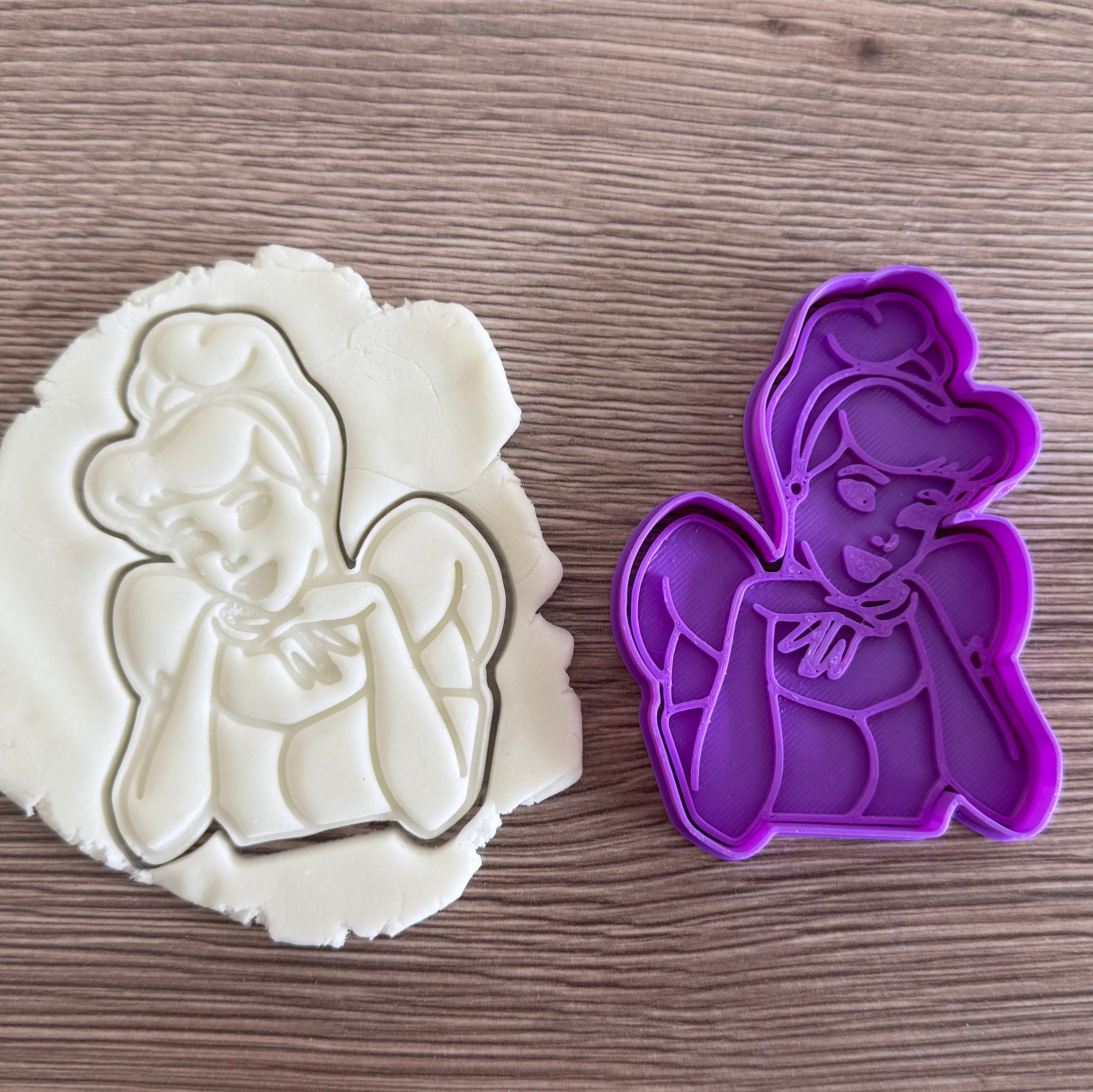 Cinderella cookie stamp and cutter