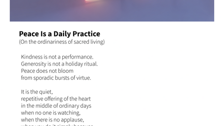 Peace Is a Daily Practice
