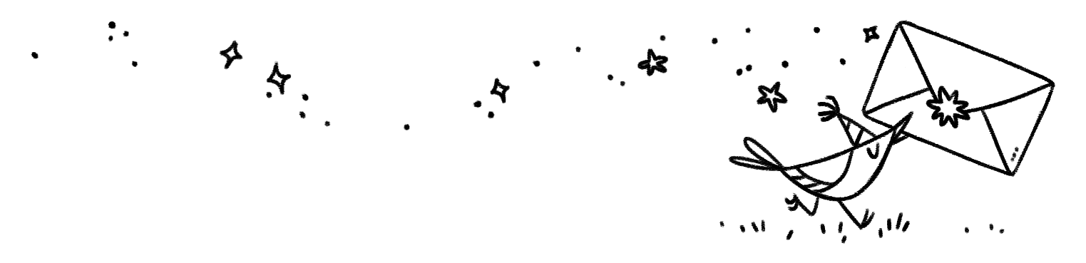 Icône d’un oiseau mignon portant du courrier par Fanny Berthiaume.