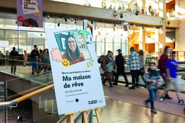 Live sketching session announcement at the Museum of Civilization.