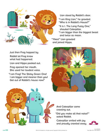 Rabbit and his friends find out who was causing the ruckus. From a short story illustrated by Fanny Berthiaume.