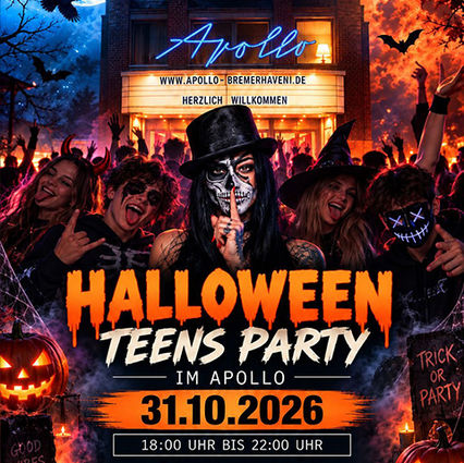 Halloween TEENS Party 31.10.2026 | APOLLO Bremerhaven