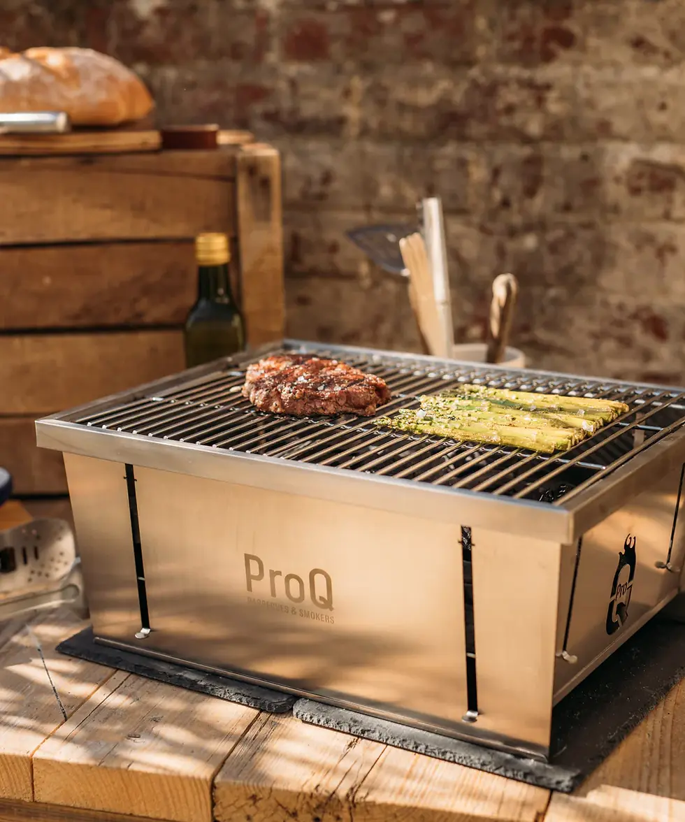 Thumbnail: ProQ FLATDOG FOLD-FLAT PORTABLE CHARCOAL BBQ