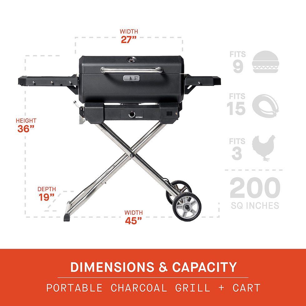 Thumbnail: Masterbuilt® Portable Charcoal Grill and Smoker with Cart