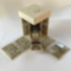 SWB Etui - Natural Raw Silk with White Shell Button