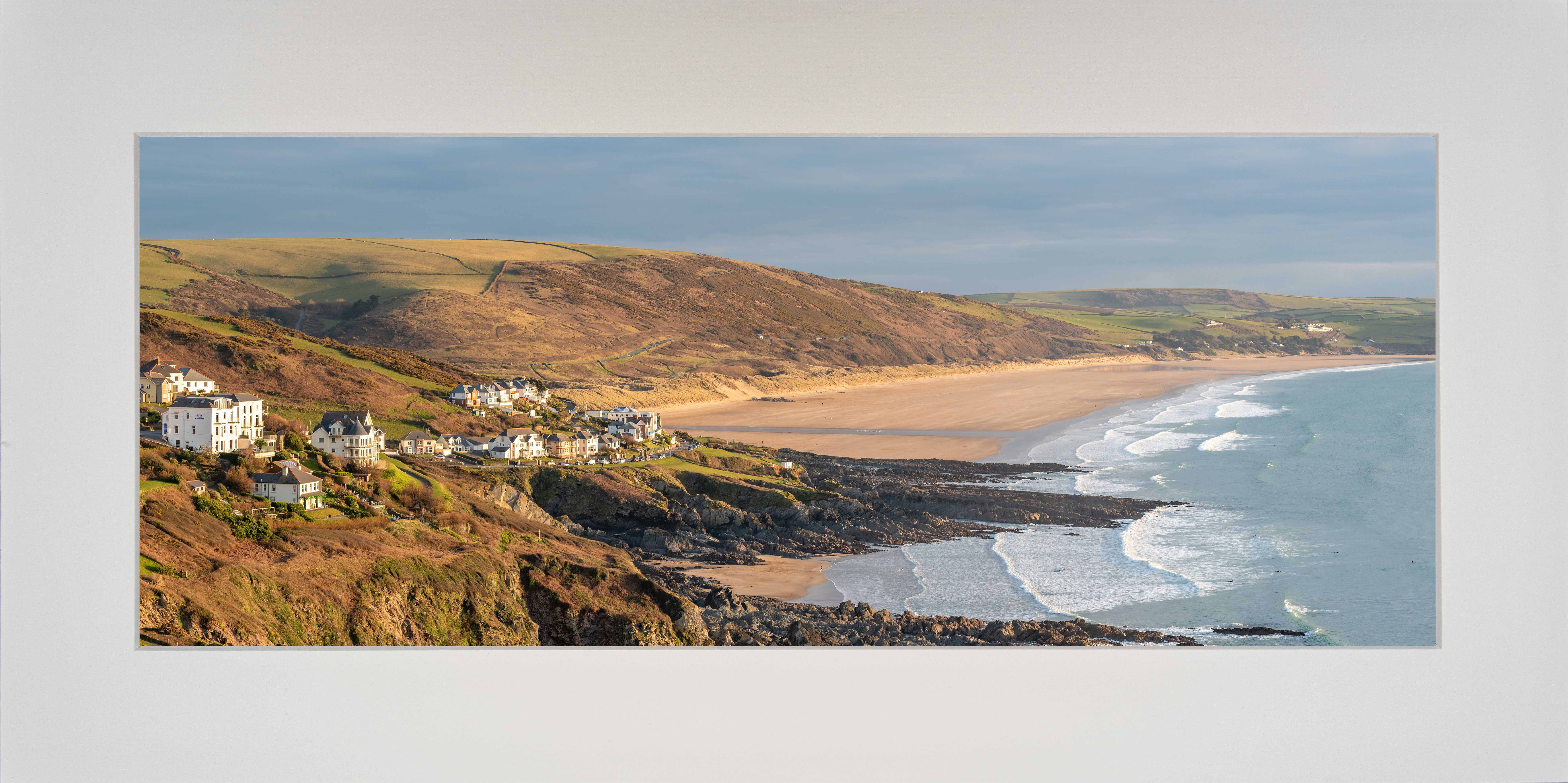 Evening Sunlight on the Bay - 24x12 inch Signed Mounted Photo