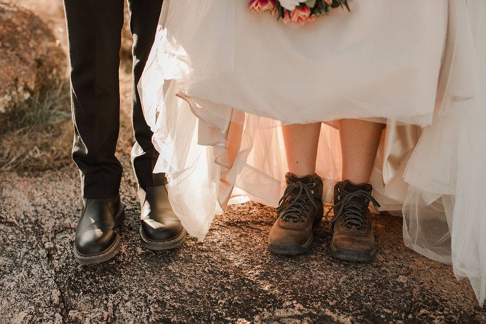 Fall Enchanted Rock Elopement at Golden Hour Elopement Shoes