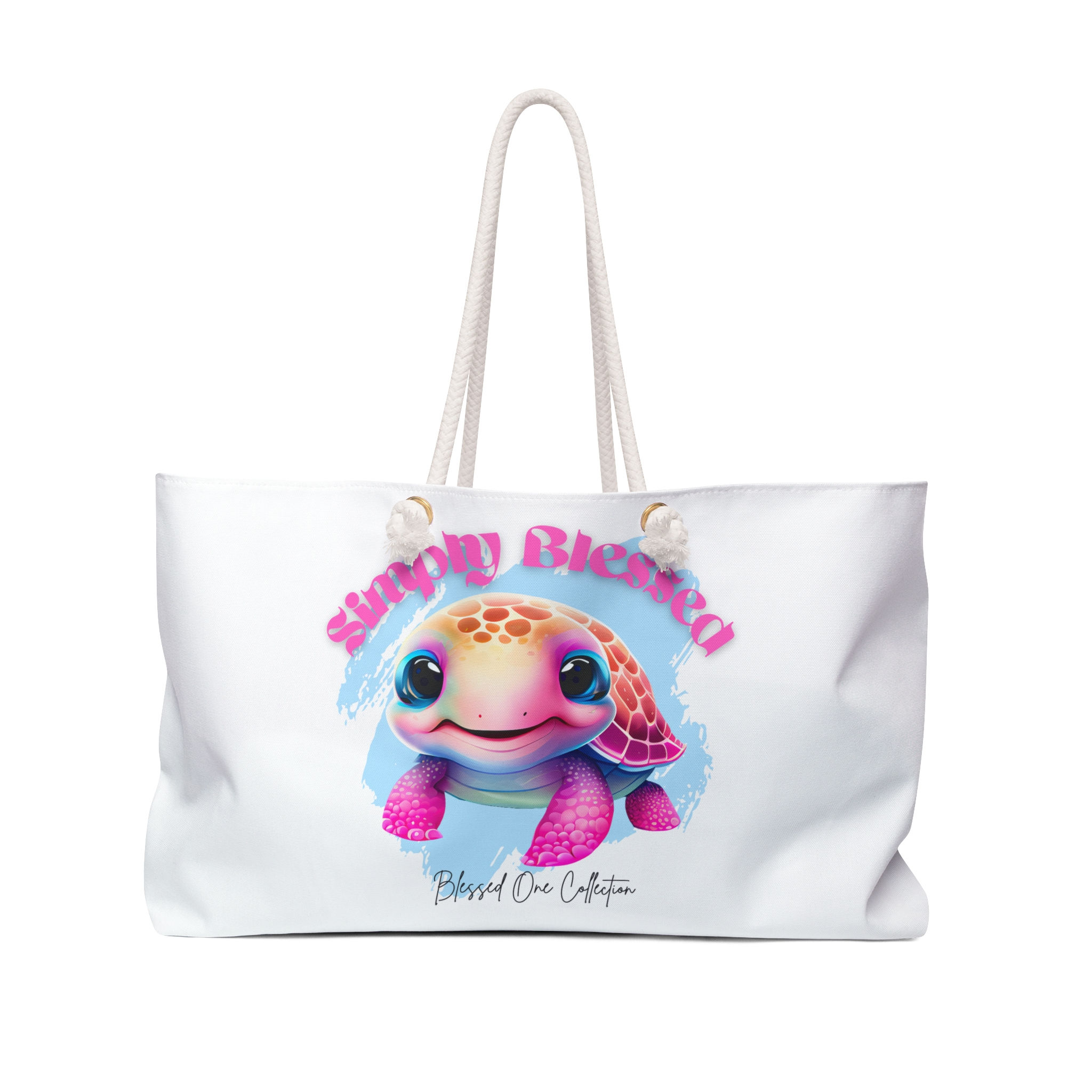 Simply Blessed Weekender Bag – Cute Turtle Design for Travel & Beach