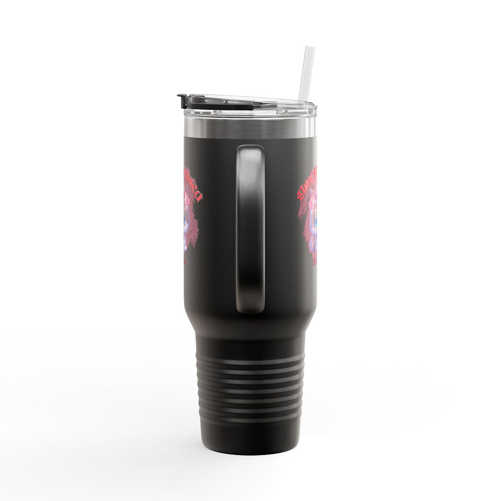 Thumbnail: Cute Insulated Travel Mug - Blessed Design, 40oz - Perfect for Coffee Lovers