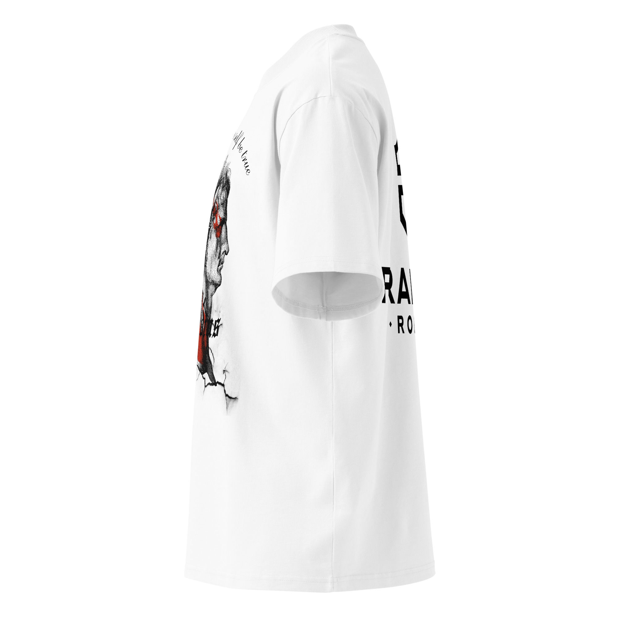 Oversized Claudius Flames White T