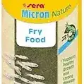 Sera Micron Nature Fry Food ultra-fine micro flakes with insect meal, spirulina, & prebiotics to promote healthy eating