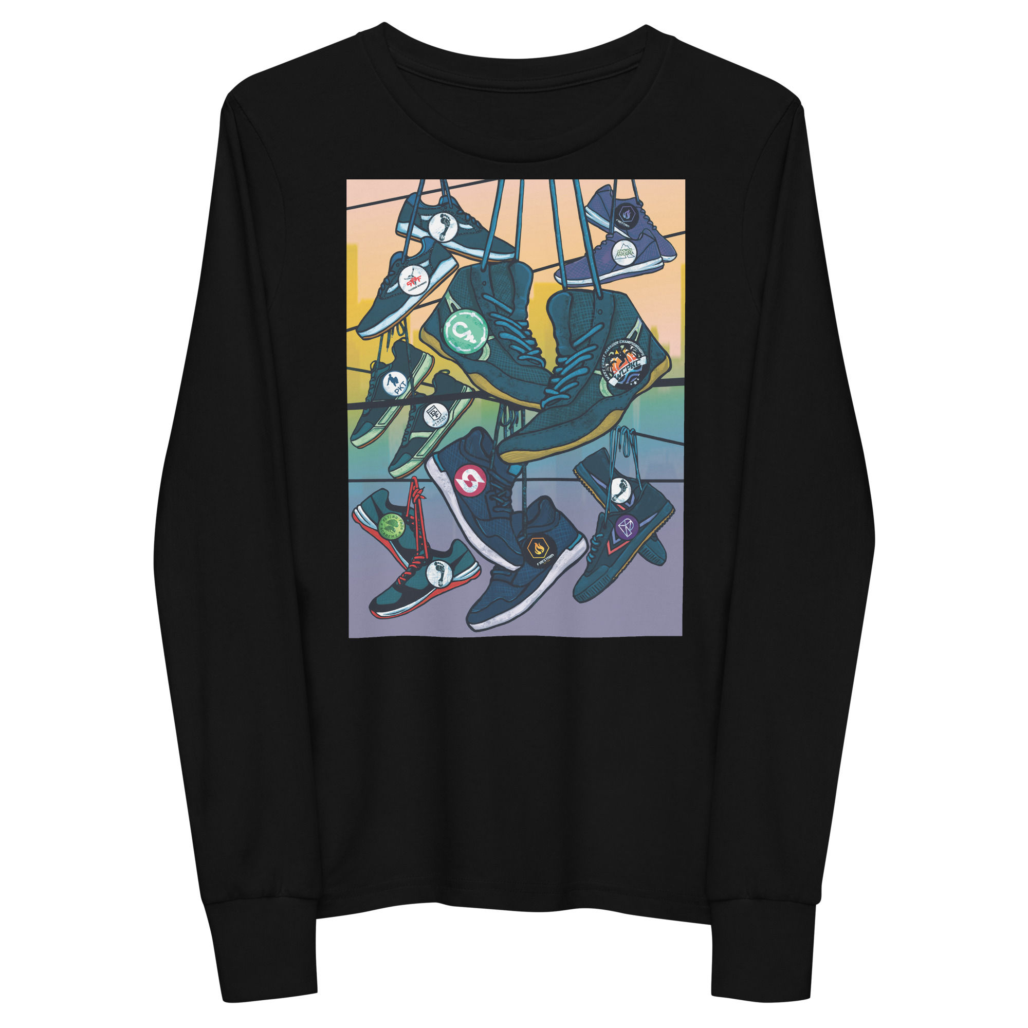 WCPKC 2023 Season Shirt - Youth Long Sleeve Shoe Design