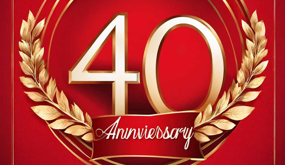 40 Anniversary Red background