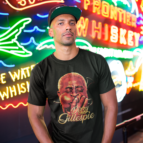 DIZZY GILLESPIE gear inc Tシャツ ジャズ JAZZ Camiseta Dizzy Gillespie | Manga com Leite