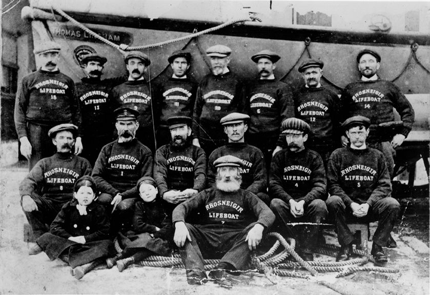 The crew of the Thomas Lingham, Rhosneigr's last lifeboat