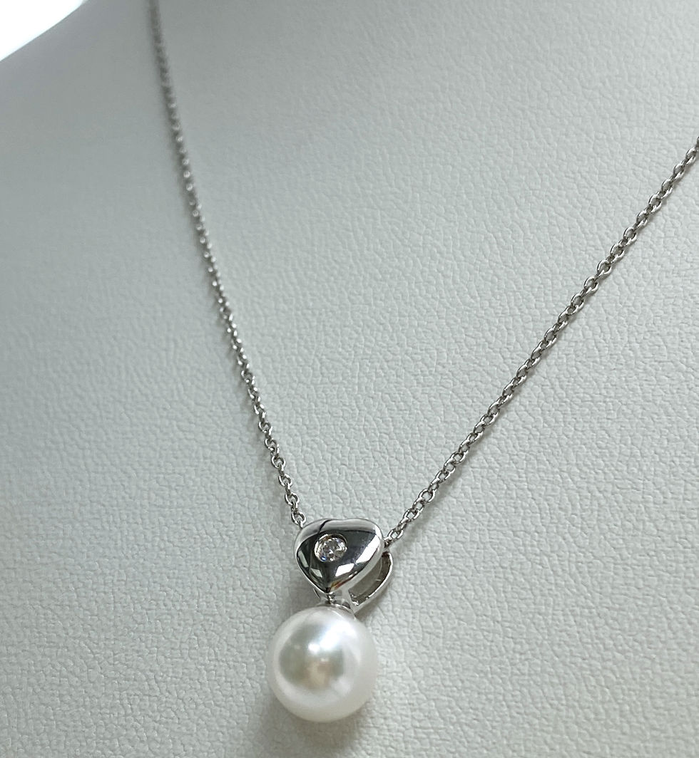 縮圖：Heart-shaped Japanese Akoya pendant心形日本akoya吊墜