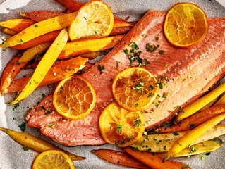 Slow-Baked Citrus Salmon with Carrots