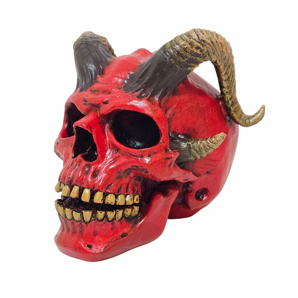 Tenacious Demon vista laterale Teschio Demoniaco Nemesis Now 11cm