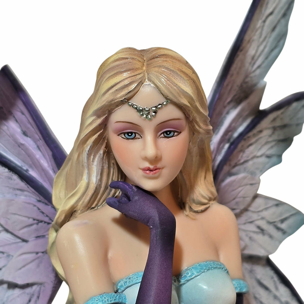 Miniatura: Selene vista dettaglio Fata sulla Luna con Gufo da Collezione Nemesis Now 34cm