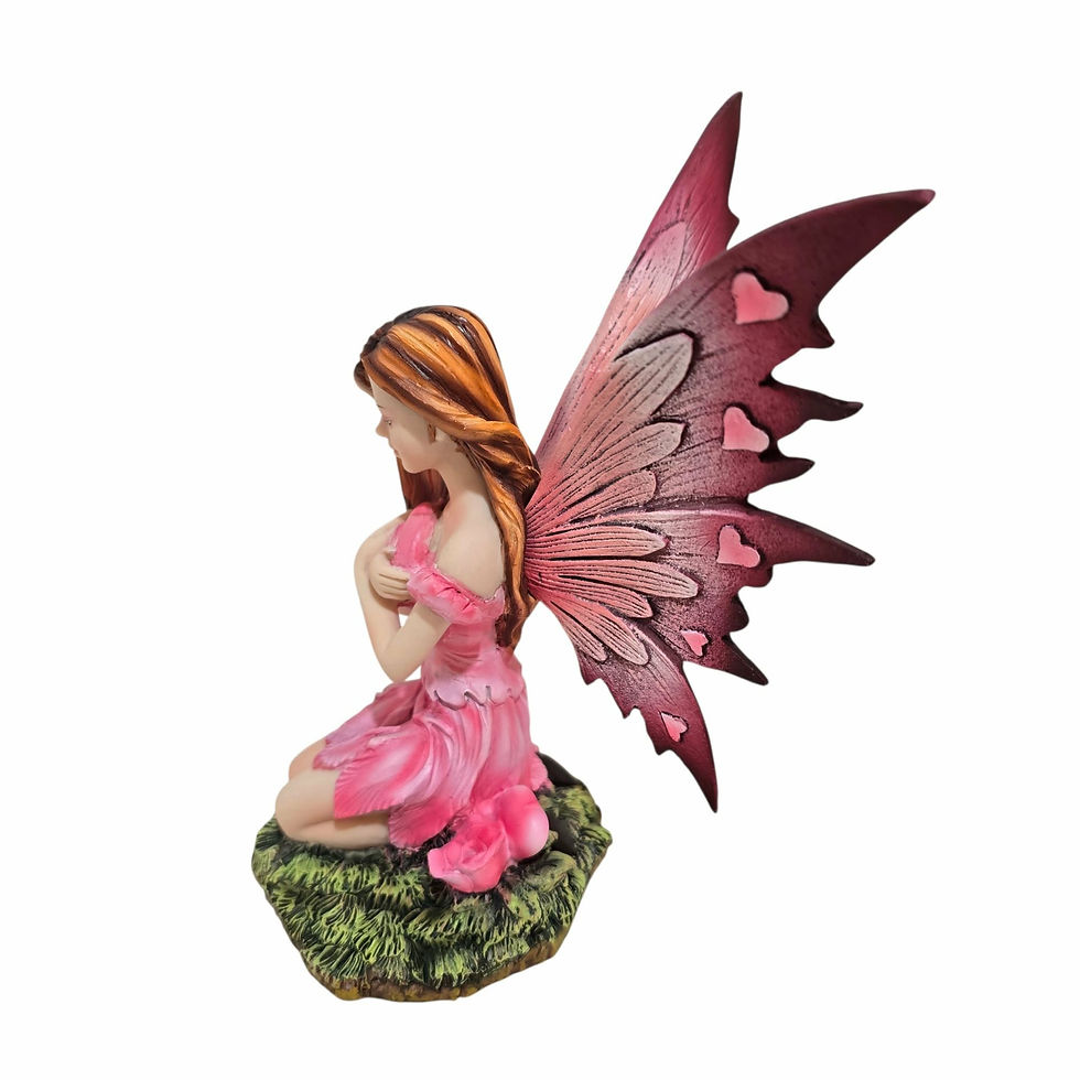 Miniatura: Corissa vista laterale Fata da collezione con Cuore Nemesis Now 17cm