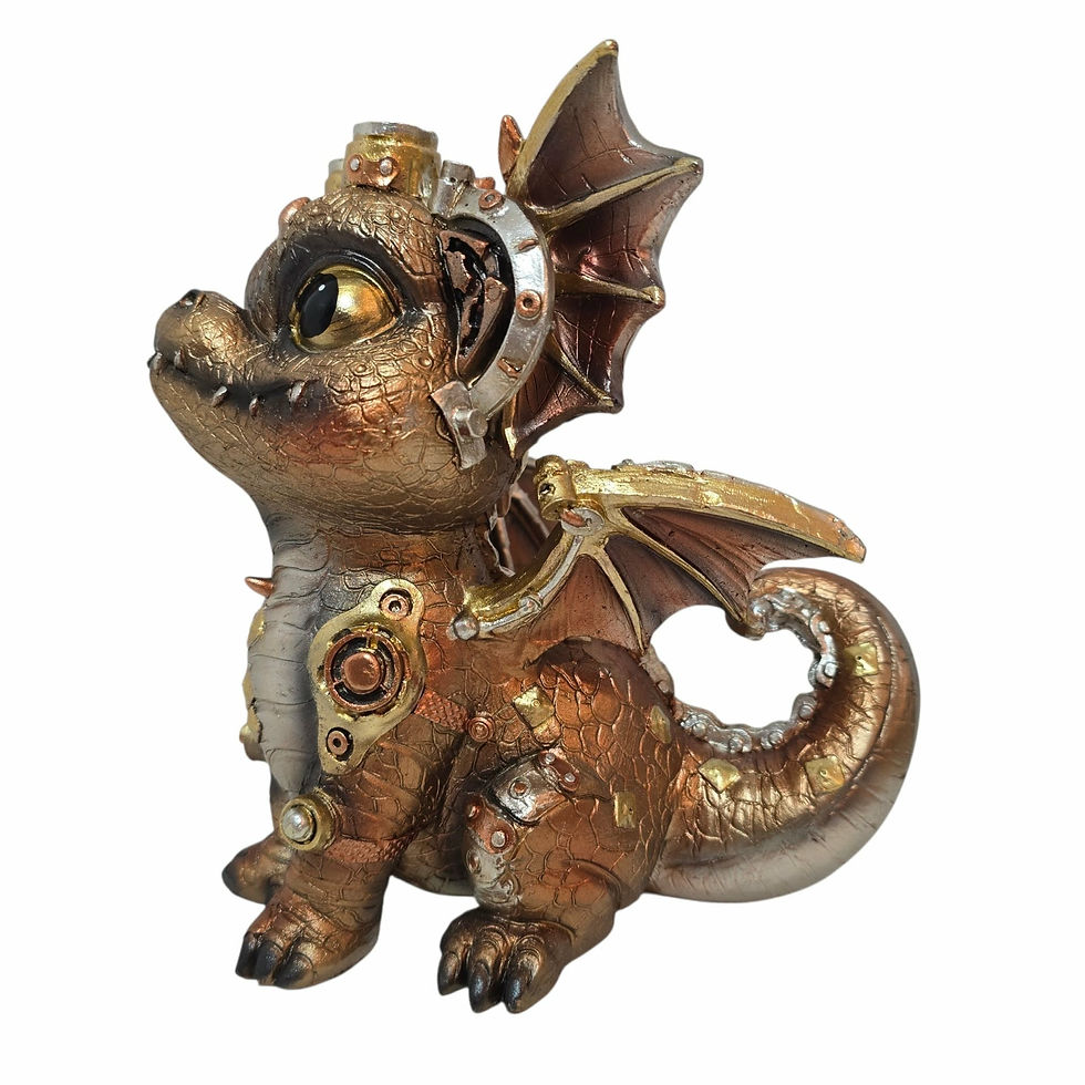 Miniatura: Coglet gold vista laterale Drago Steampunk Nemesis Now 17cm