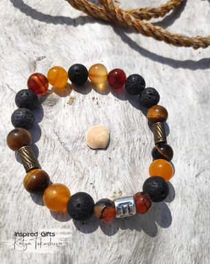 Гривна, зодия, Близнаци, гривна за него, естествени камъни, позитивни вибрации, подарък, хендмейд, ръчна изработка, подарък за рожден ден, зодиакална гривна, зодия Близнаци, ахат, тигрово око