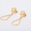Thumbnail: Gold Vermeil Contrast Teardrop Earrings