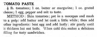 Tomato Sandwich Paste 1957