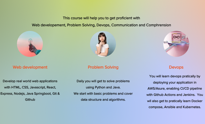 Full Stack development course