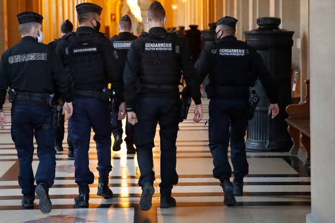 Officers from the local gendarme police service