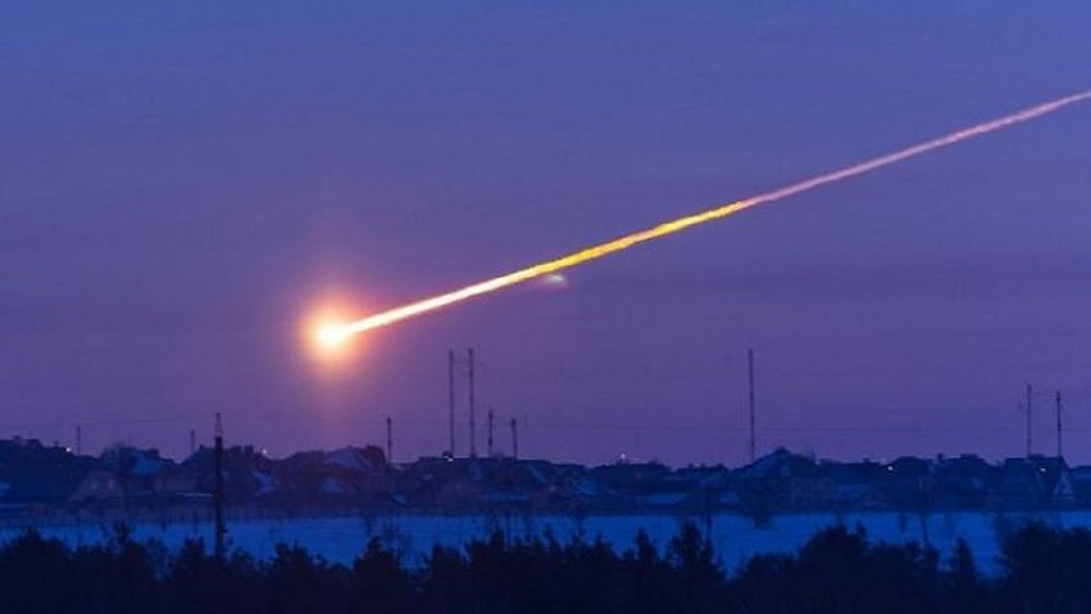 Meteorite fall into river