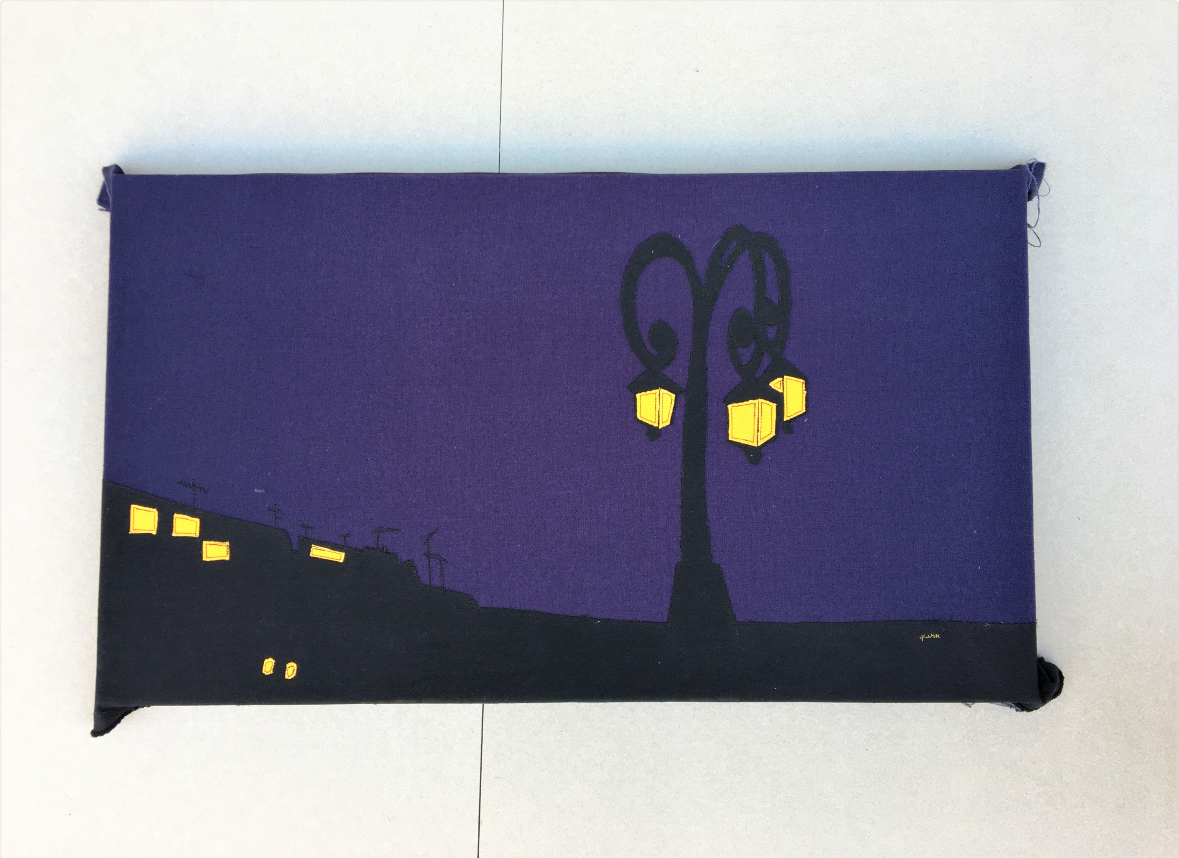 patchwork 75/42cm - lightpost at night