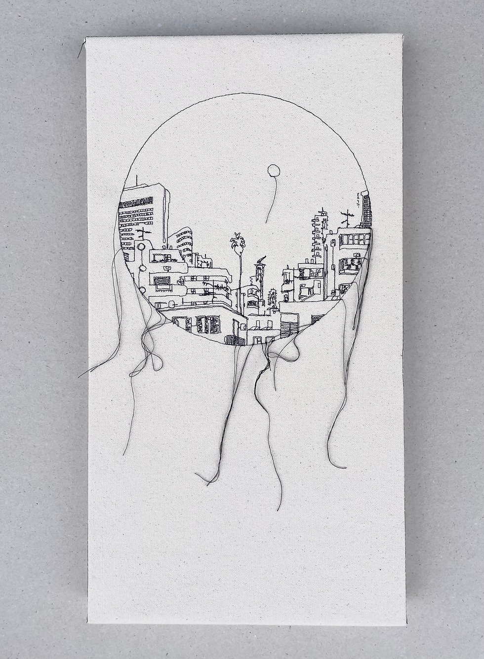 Thumbnail:  Sewn sketch 47/25cm-  tel aviv view    