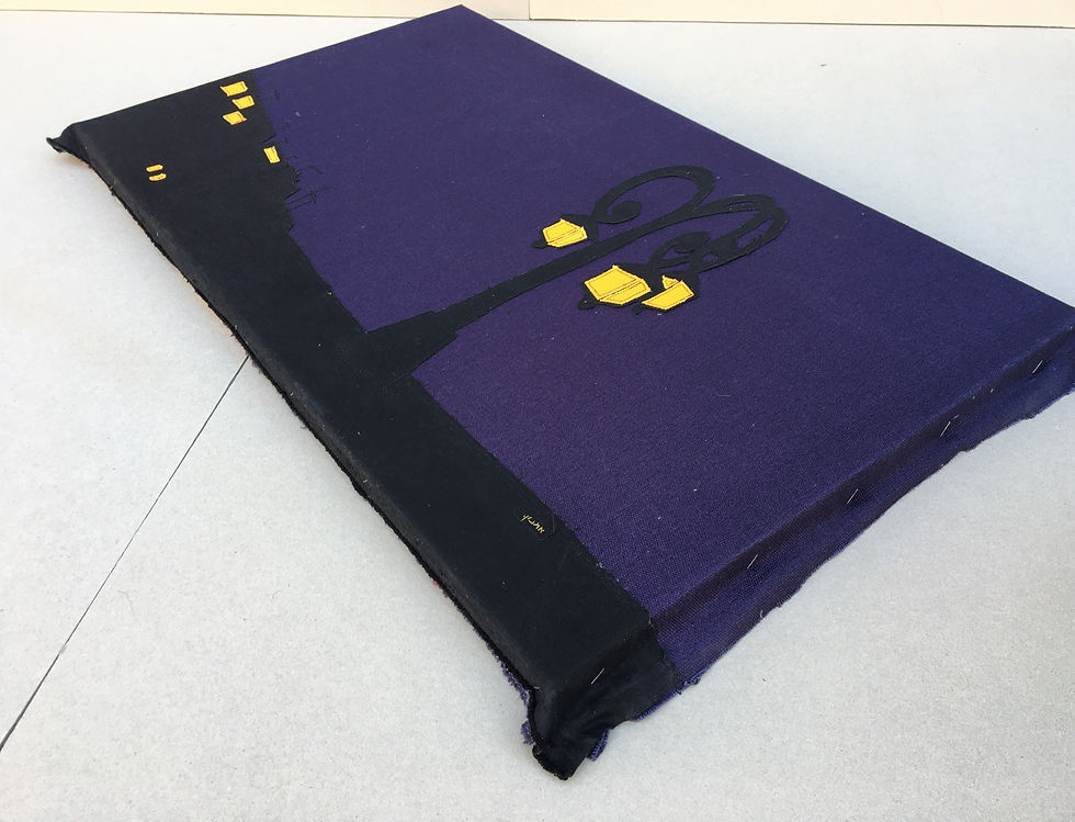 Thumbnail: patchwork 75/42cm - lightpost at night