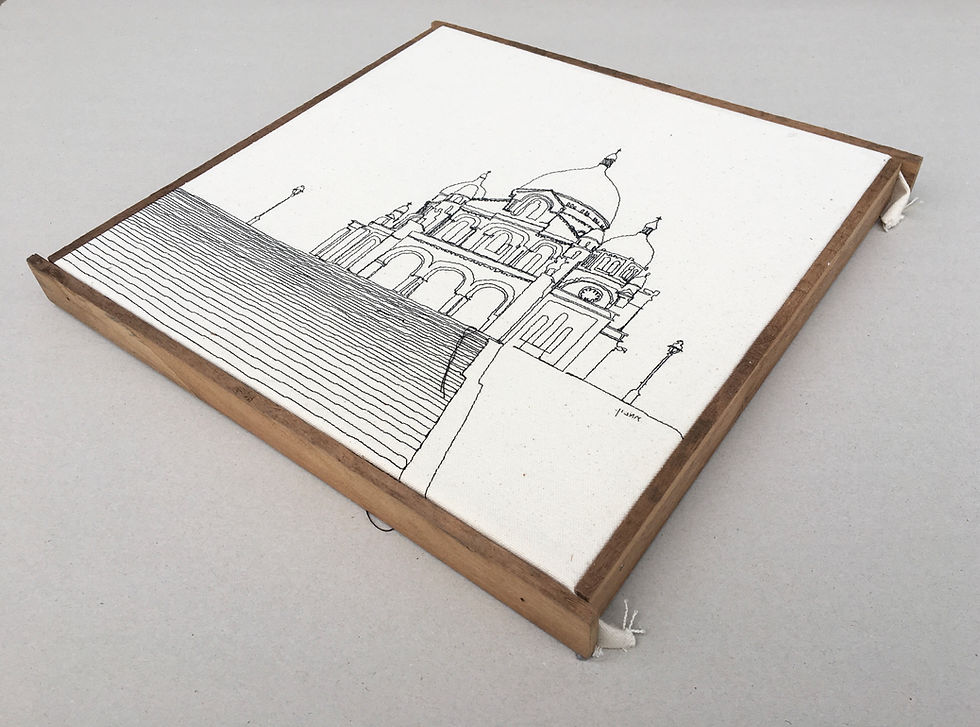 Thumbnail: sewn sketch 34/34cm - sacre-couer (paris)