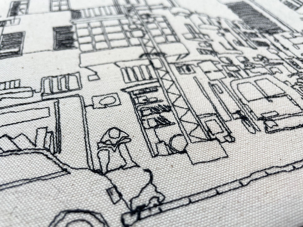 Thumbnail:  Sewn sketch 42/36cm -  tel aviv 
