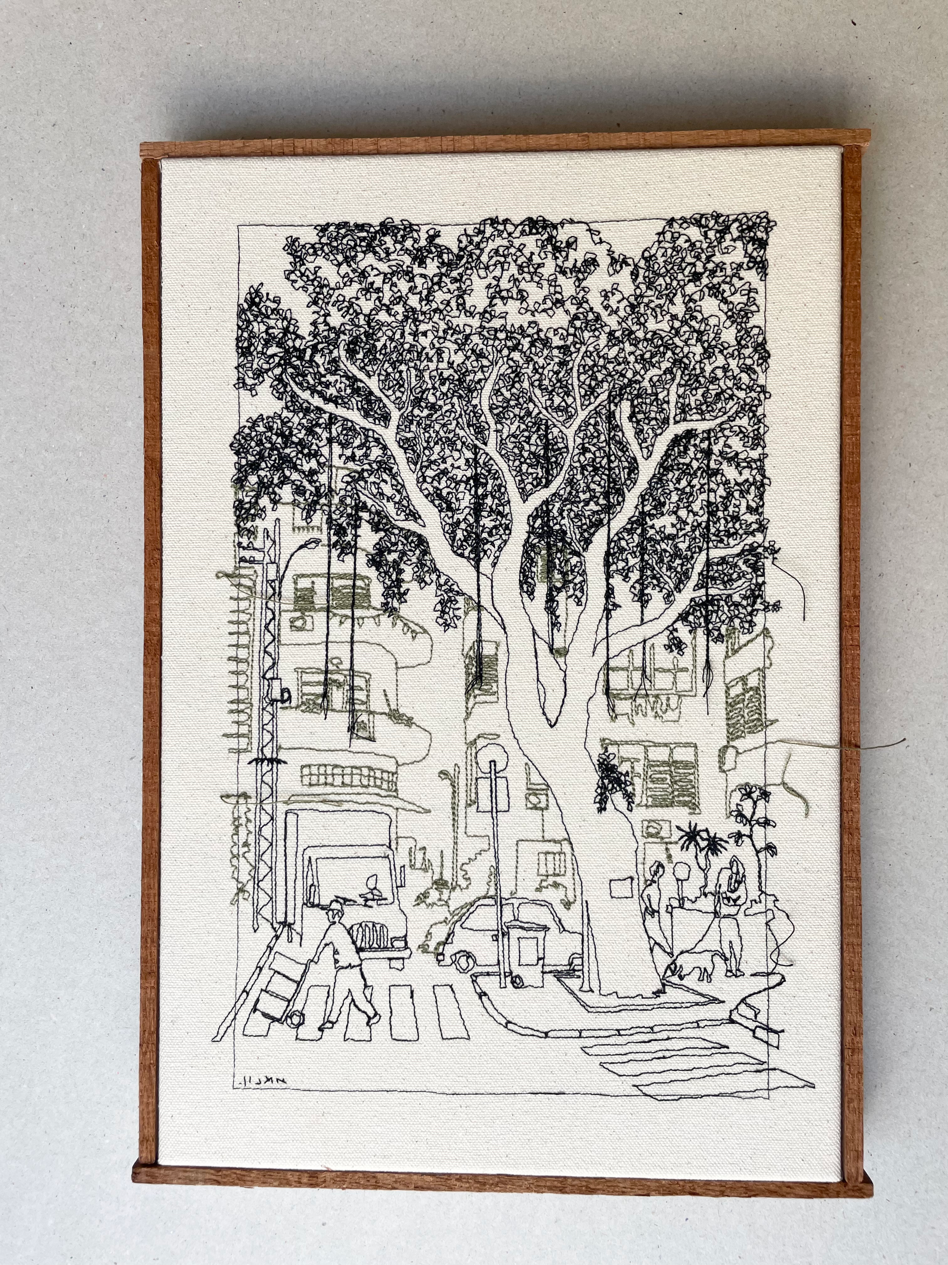 sewn sketch 36/24cm - telavivian ficus