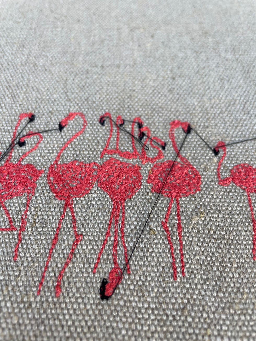Thumbnail: sewn sketch 46/25cm - flamingo flock