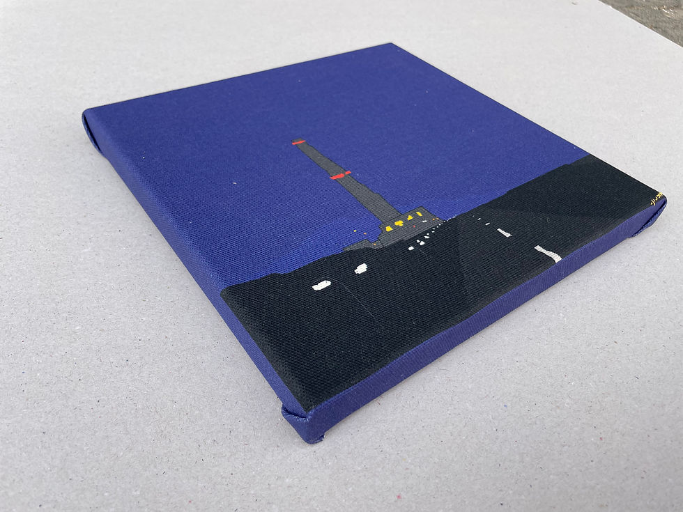 Thumbnail: pixeled sketch - reding by night 