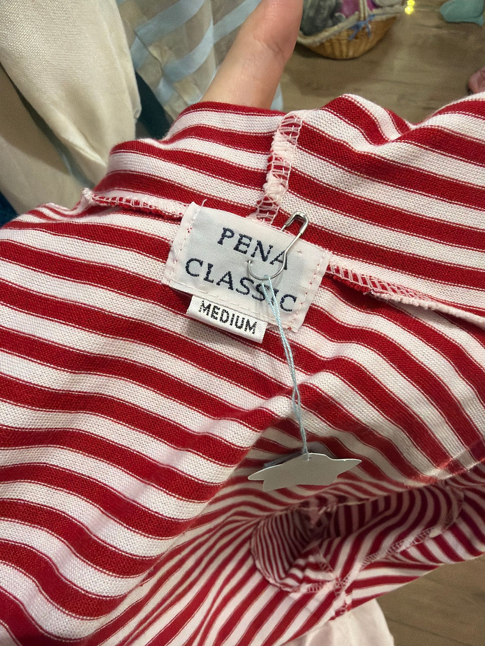 サムネイル：  00s Red White Stripe Zip Up Hoodie Clover Good Luck 