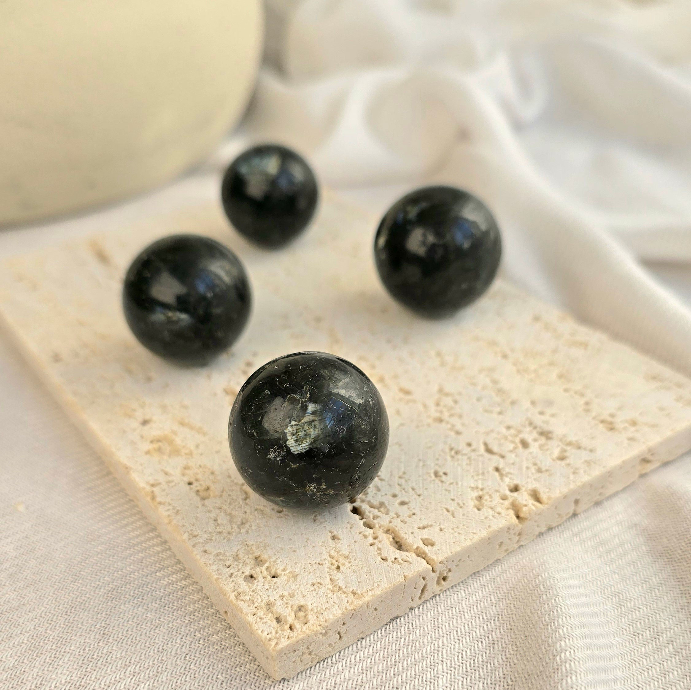 Mini Larvikite Sphere
