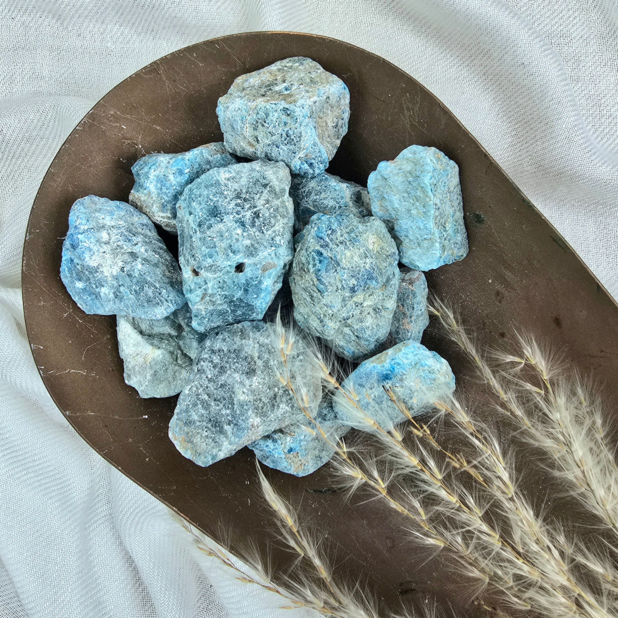 Blue Apatite Rough Chunk