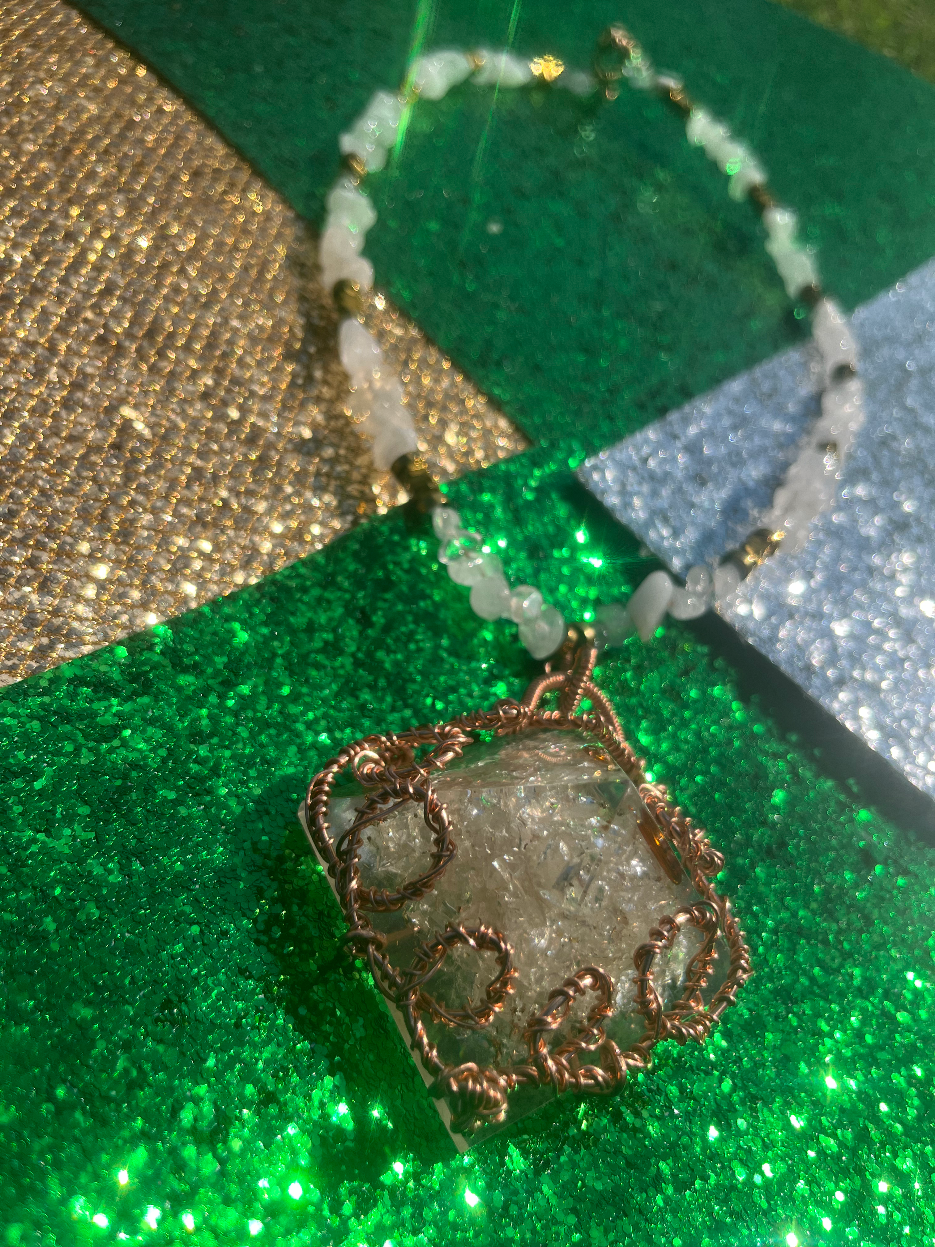 Selenite and White Quartz Healing