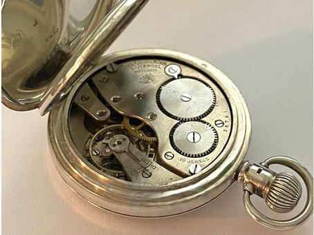 Inside of a vintage pocket watch