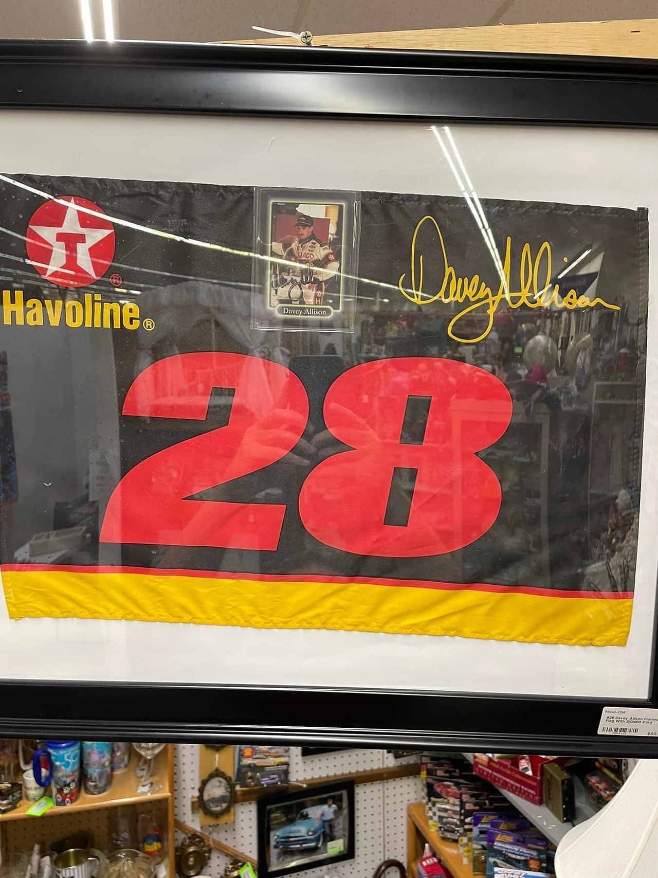 Nascar driver signed flag